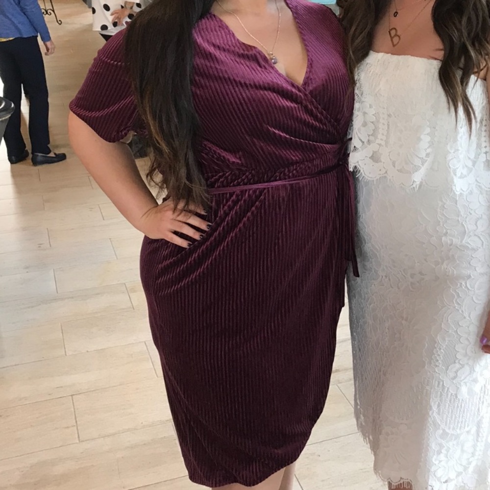 Rachel Roy Nomi Plus Sized Velvet Wrap Dress